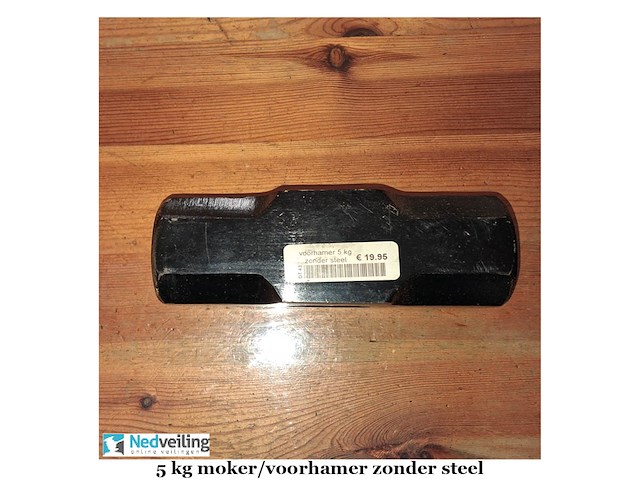 5 kg moker/voorhamer zonder steel (doos-q) - afbeelding 1 van  3
