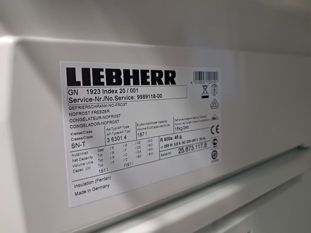 5 laden vriezer no frost, liebherr a++, gn1923 - afbeelding 8 van  8