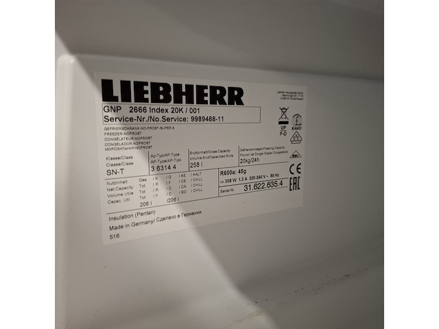 5 ladenvriezer no frost, liebherr, gnp2666 - afbeelding 6 van  6