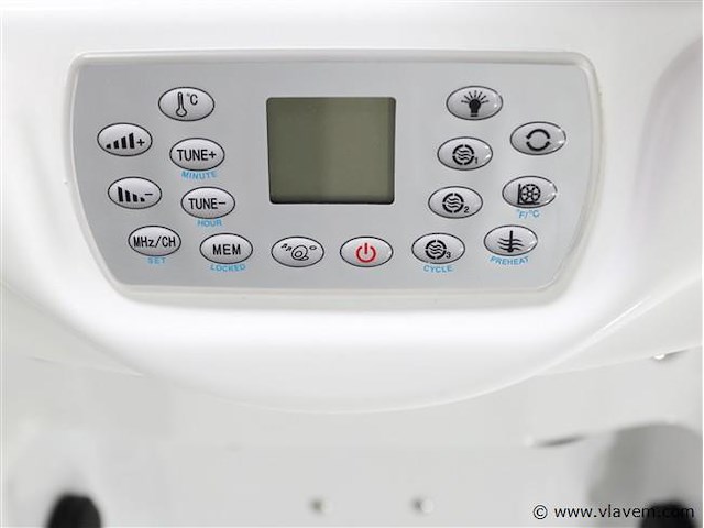 5 persoons outdoor spa 208x208 cm - incl. 2 ligbedden - wit bad / naturel houten kleur zijkant - afbeelding 12 van  16