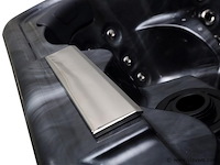 5 persoons outdoor spa 208x208 cm incl. 2 ligbedden - cloudy black bad / antraciete zijkant - afbeelding 6 van  23