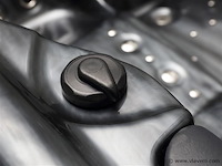 5 persoons outdoor spa 208x208 cm incl. 2 ligbedden - cloudy black bad / antraciete zijkant - afbeelding 9 van  23