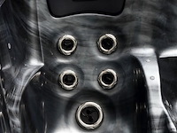 5 persoons outdoor spa 208x208 cm incl. 2 ligbedden - cloudy black bad / antraciete zijkant - afbeelding 13 van  23