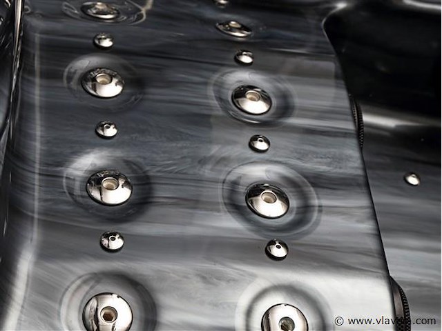 5 persoons outdoor spa 208x208 cm incl. 2 ligbedden - cloudy black bad / antraciete zijkant - afbeelding 14 van  23