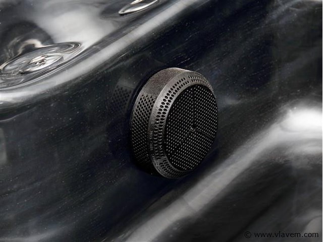 5 persoons outdoor spa 208x208 cm incl. 2 ligbedden - cloudy black bad / antraciete zijkant - afbeelding 18 van  23