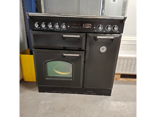 5 pits gas/elektrisch fornuis, falcon, zwart - afbeelding 1 van  15
