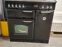 5 pits gas/elektrisch fornuis, falcon, zwart - afbeelding 1 van  15