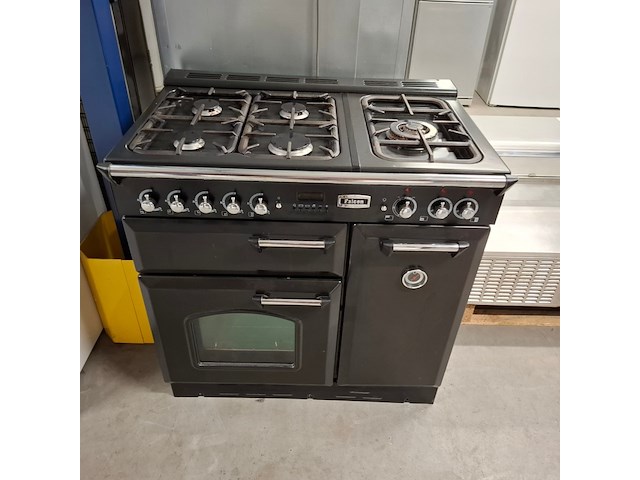 5 pits gas/elektrisch fornuis, falcon, zwart - afbeelding 8 van  15