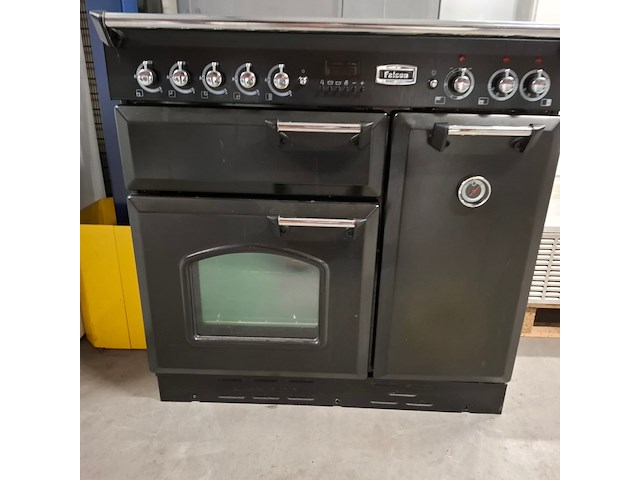 5 pits gas/elektrisch fornuis, falcon, zwart - afbeelding 10 van  15