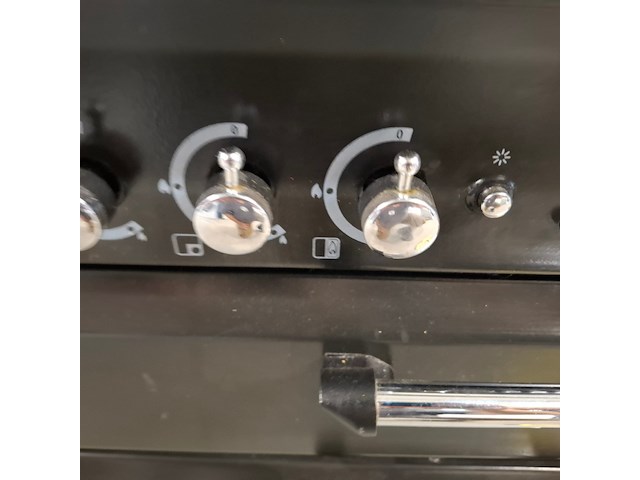 5 pits gas/elektrisch fornuis, falcon, zwart - afbeelding 12 van  15