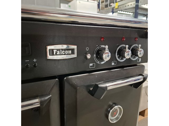 5 pits gas/elektrisch fornuis, falcon, zwart - afbeelding 13 van  15