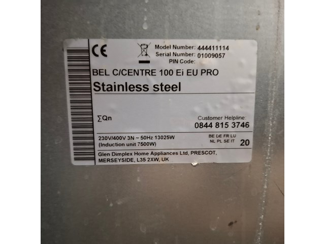 5 pits inductie fornuis, belling, 444411114 - afbeelding 9 van  18