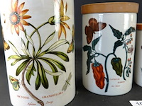 5 portmeirion botanic garden voorraadpotten met houten deksel - afbeelding 3 van  5