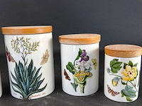 5 portmeirion botanic garden voorraadpotten met houten deksel - afbeelding 4 van  5