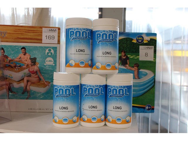 5 potten chloortabletten poolpower. - afbeelding 1 van  2