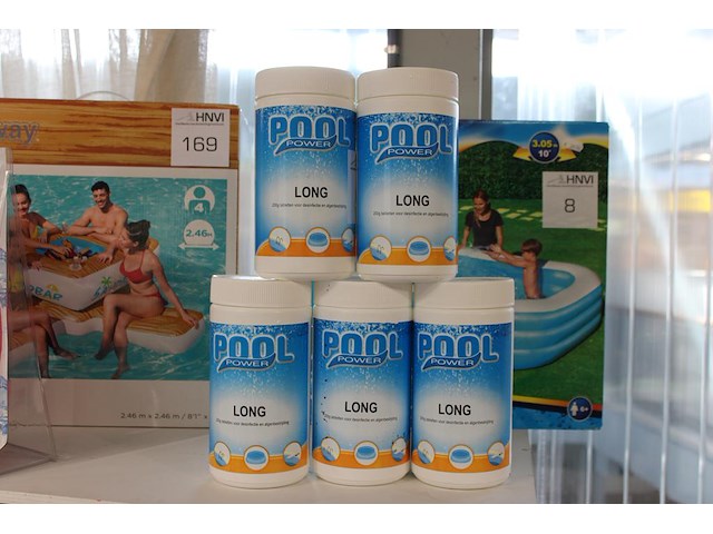 5 potten chloortabletten poolpower. - afbeelding 1 van  2