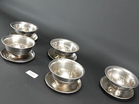 5 rvs schalen vast op schotel - afbeelding 2 van  5