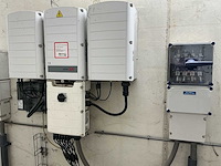 5× solaredge se82.8k synergy omvormerunits incl. phoenix contact dc stringbox en eaton 160a lastscheider