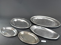 5 verzilverde schalen - afbeelding 1 van  5