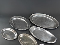 5 verzilverde schalen - afbeelding 2 van  5