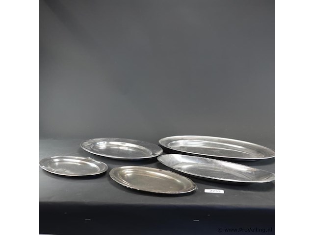 5 verzilverde schalen - afbeelding 3 van  5