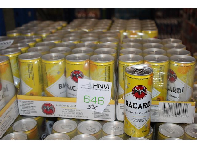 5 x 12 blikken bacardi cola limon & lemonade 0,25cl. tht 8-2026. bod inclusief statiegeldwaarde van 7,20 euro. - afbeelding 1 van  2