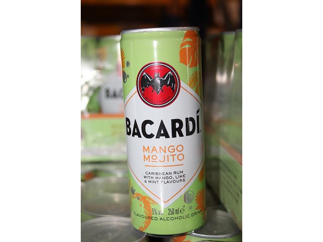 5 x 12 blikken bacardi cola mango mjito 0,25cl. tht 6-2026. bod inclusief statiegeldwaarde van 7,20 euro. - afbeelding 2 van  2