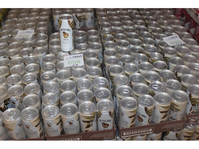 5 x 12 blikken malibu cola 0,25cl. tht 5-2026. bod inclusief statiegeldwaarde van 18 euro. - afbeelding 1 van  3