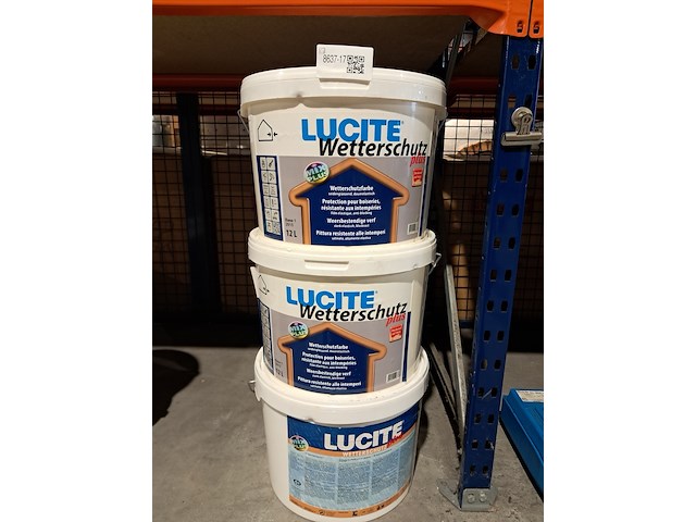 5 x 12 liter buitenlatex, lucite, wit - afbeelding 2 van  8