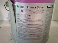 5 x 2,5 liter zijdeglanslak, sikkens, finura satin, ral 9005 zwart - afbeelding 3 van  5
