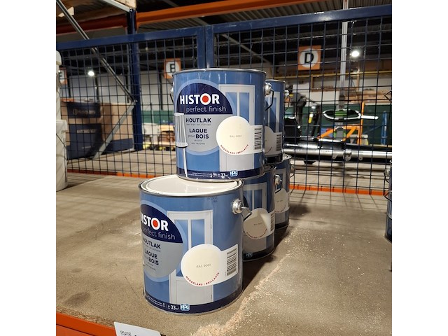 5 x 2.5l hoogglanslak aqua ral 9001 histor - afbeelding 1 van  4