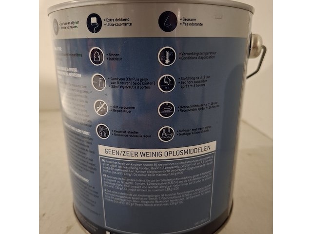5 x 2.5l hoogglanslak aqua ral 9001 histor - afbeelding 4 van  4