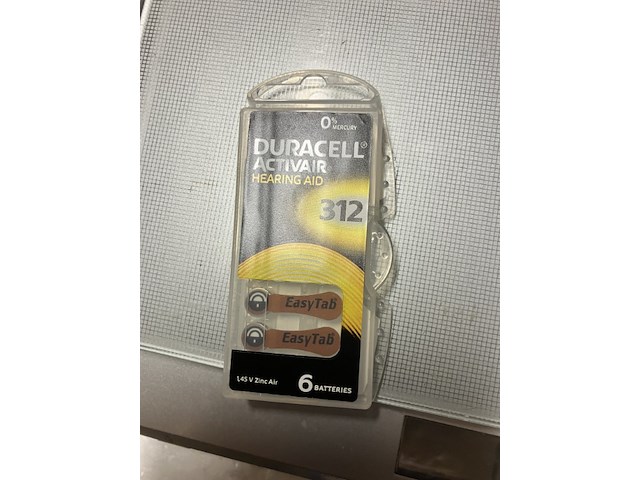 5 x doosje gehoorapparaat batterijen bruin , 6 stuks in een doosje - afbeelding 2 van  5