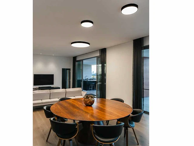 5 x kiio 65 watt plafond led lamp zwart - afbeelding 6 van  7