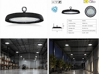 5 x led highbay ufo – 100w – 6400k koud wit – ip65 – agora-100 - afbeelding 5 van  5