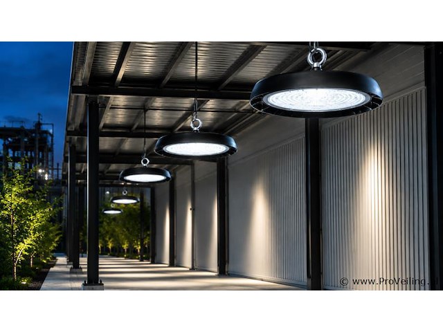 5 x led highbay ufo – 100w – 6400k koud wit – ip65 – agora-100 - afbeelding 3 van  5