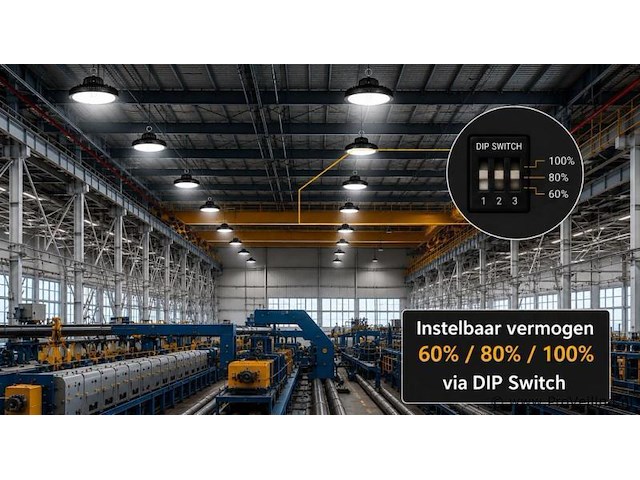 5 x led highbay ufo pro 150w – instelbaar 60% / 80% / 100% – 6500k – web-150 - afbeelding 2 van  5