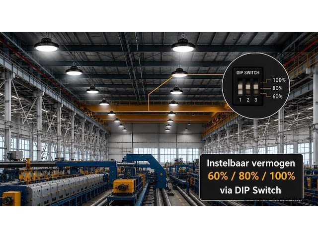 5 x led highbay ufo pro 150w – instelbaar 60% / 80% / 100% – 6500k – web-150 - afbeelding 2 van  6
