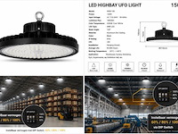 5 x led highbay ufo pro 150w – instelbaar 60% / 80% / 100% – 6500k – web-150 - afbeelding 6 van  6