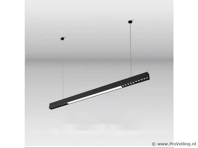 5 x led lineaire hanglamp – 35w – 120cm – ip20 – zwart – inclusief montageset - afbeelding 2 van  5