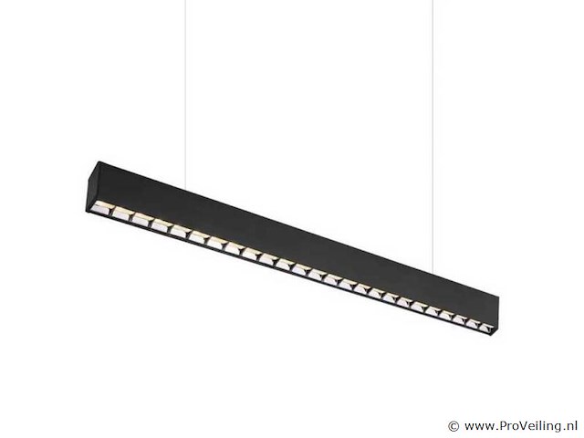 5 x led lineaire hanglamp – 35w – 120cm – ip20 – zwart – inclusief montageset - afbeelding 4 van  6