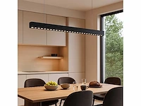 5 x led lineaire hanglamp – 35w – 120cm – ip20 – zwart – inclusief montageset - afbeelding 2 van  6