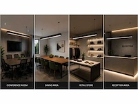 5 x led lineaire hanglamp 40w – 3cct instelbaar - zwart – innova3-40 3cct - afbeelding 3 van  5