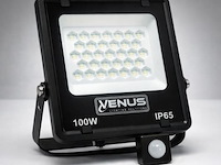 5 x led schijnwerper 100w met bewegingssensor – 6500k koud wit – ip65 – flag-100 - afbeelding 5 van  5