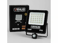 5 x led schijnwerper 100w met bewegingssensor – 6500k koud wit – ip65 – flag-100 - afbeelding 2 van  5