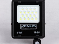 5 x led schijnwerper 50w met bewegingssensor – 4000k neutraal wit – ip65 – flag-50 - afbeelding 2 van  5