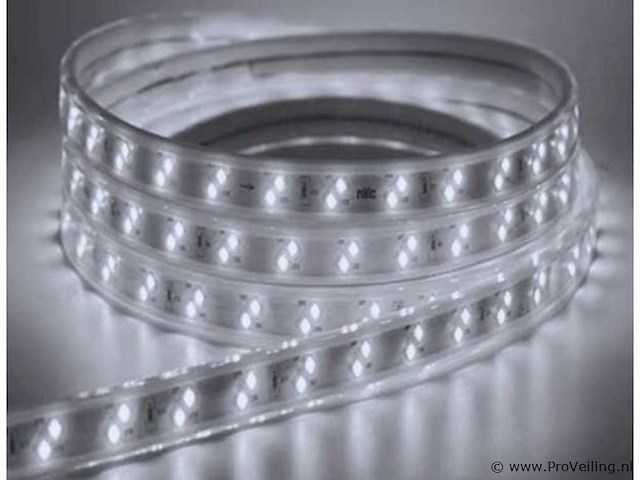 5 x led strip – 25 meter – 10w/m – blauw & koud wit – ip65 waterdicht - afbeelding 4 van  5