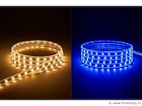 5 x led strip – 25 meter – 10w/m – blauw & warm wit – ip65 waterdicht - afbeelding 1 van  5