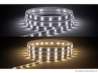 5 x led strip – 25 meter – 10w/m – wit & warm wit – ip65 waterdicht - afbeelding 1 van  5