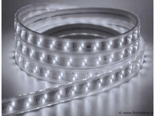 5 x led strip – 25 meter – 10w/m – wit & warm wit – ip65 waterdicht - afbeelding 2 van  5